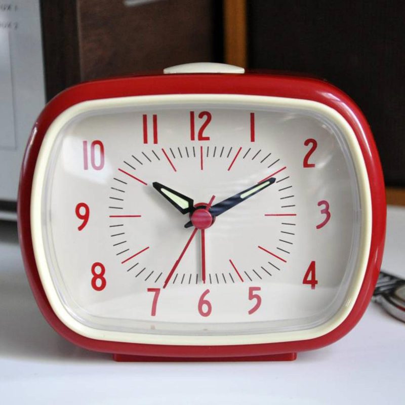 Retro Wekker Rood - Afbeelding 2