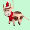 sass belle weihnachtshaenger festive cow