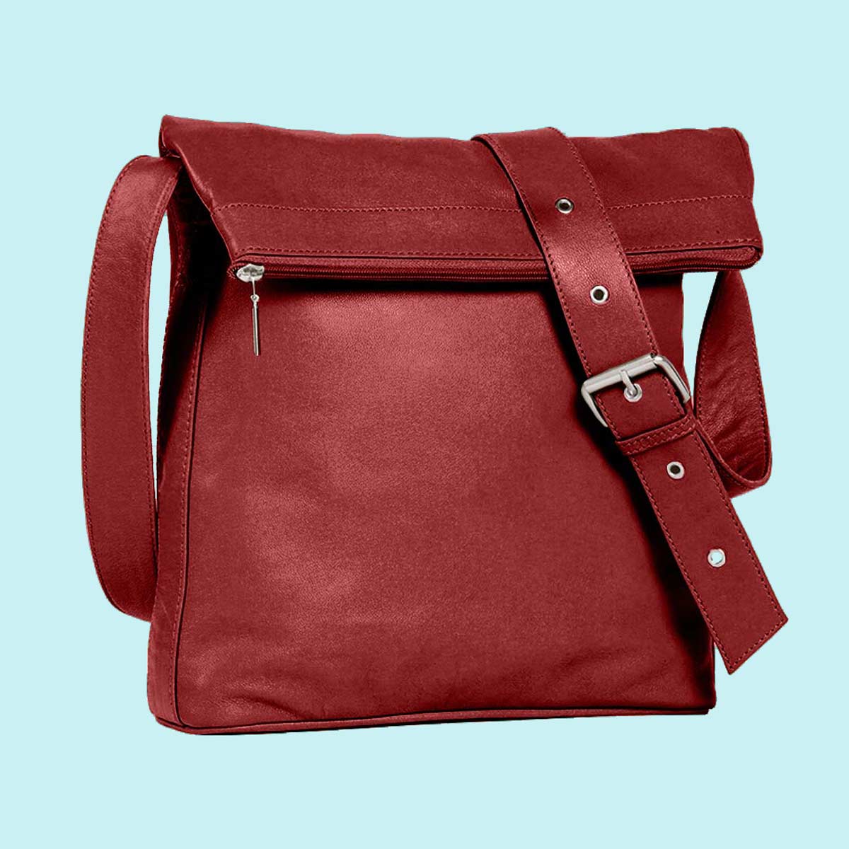 Flap Bag Cherry Red Sticks and Stones
