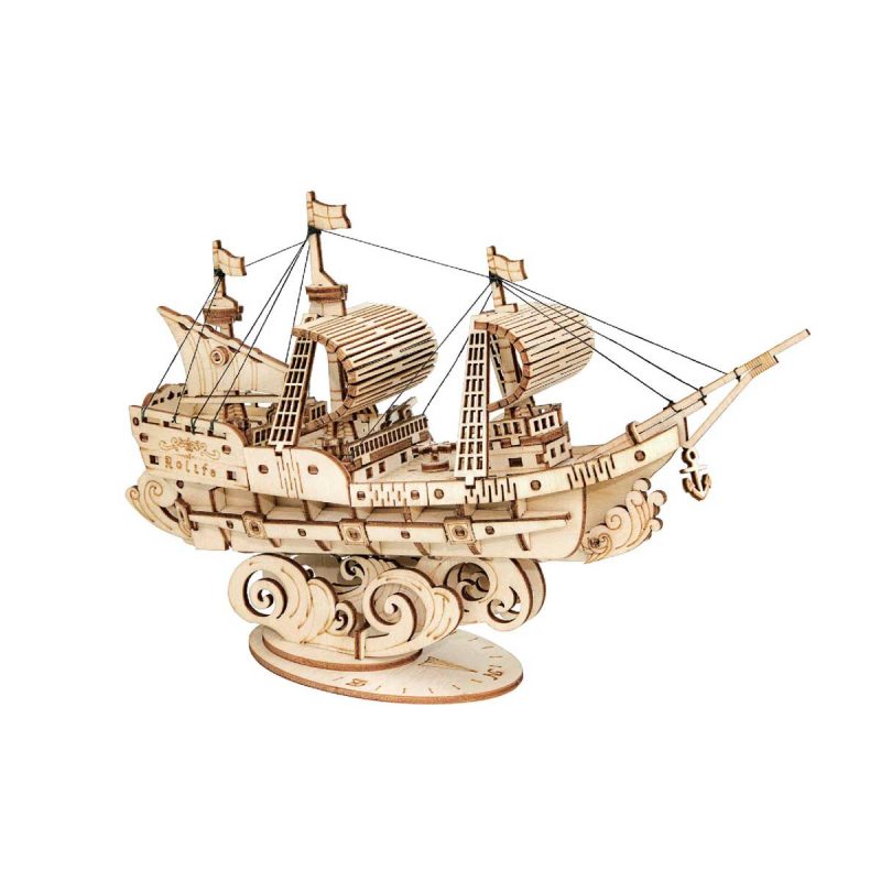 Bouwpakket 3D Houten Puzzel | Sailing Ship - Afbeelding 4
