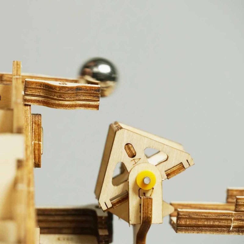 Bouwpakket 3D Houten Puzzel Knikkerbaan | Marble Parkour - Afbeelding 2