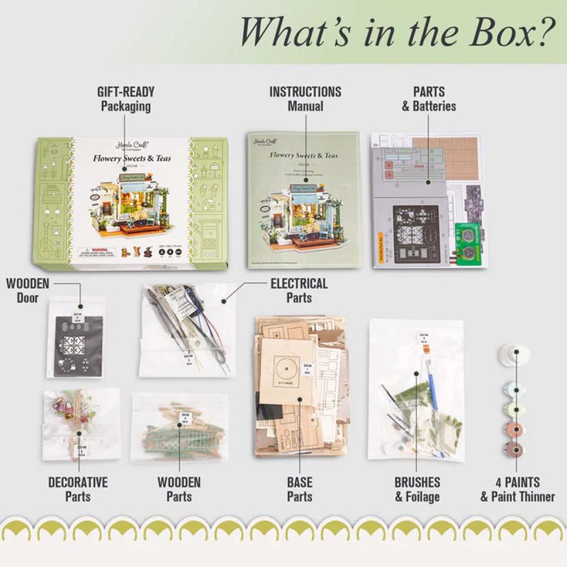 Bouwpakket Miniature House Kit | Flowery Sweets & Teas - Afbeelding 5
