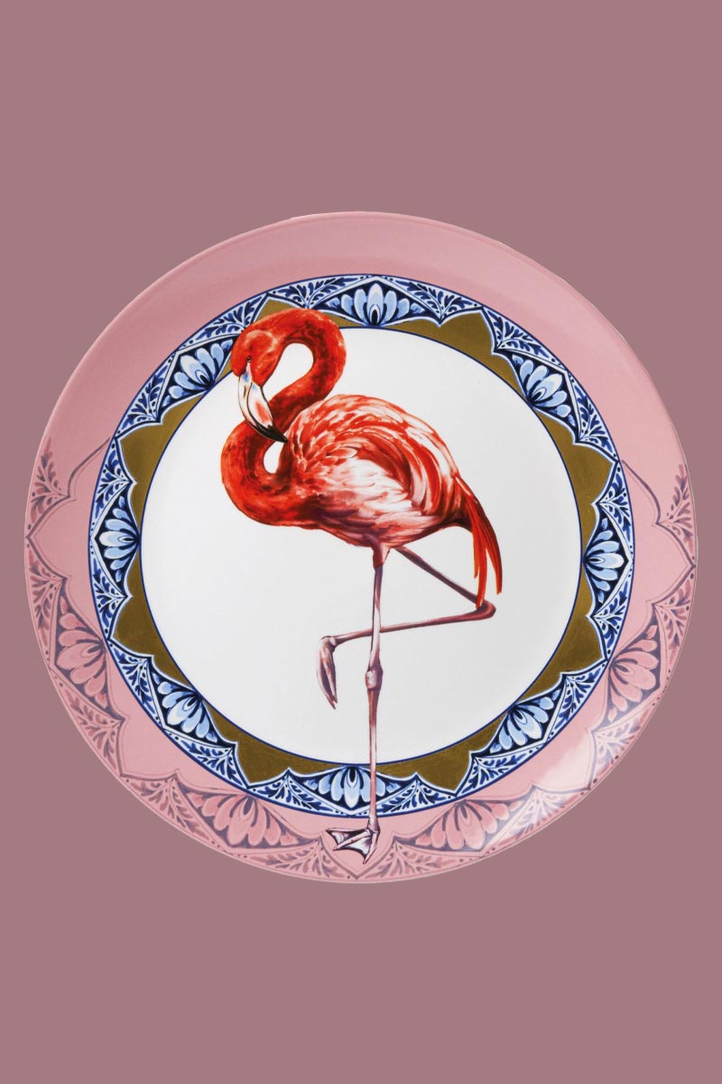 wandbord mandala flamingo