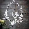 vogel ornament decoratie zilver