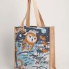 Jute Shopper Kemyel Winter Owl Ochre Seasalt