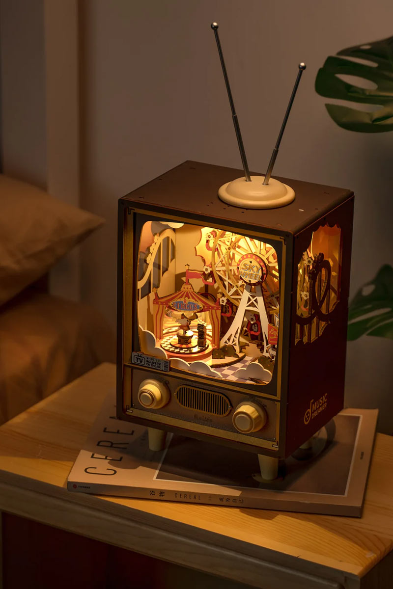 Bouwpakket 3D Houten Puzzel Music Box | Sunset Carnival