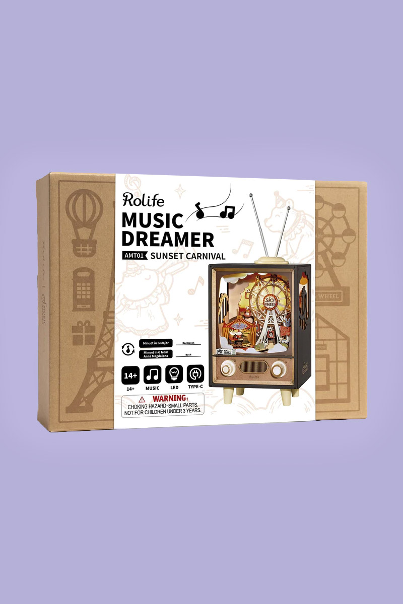 Bouwpakket 3D Houten Puzzel Music Box | Sunset Carnival - Afbeelding 7