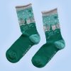 Snowy Scenes Socks Estate Thicket Seasalt