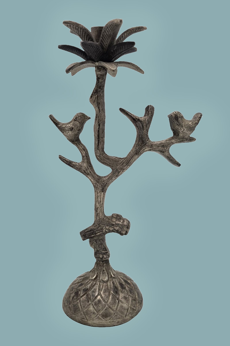 Kandelaar - Silver - Vogel