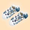 Womens Bamboo Arty Trainer Socks Anemone Vintage Reflection Seasalt