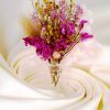 Brievenbusdoosje Droogbloemen Met Doorzichtig Vaasje Roze