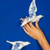 Wandvogel Delfts Blauw 1 1