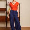 Double V Top Uni Rib Sun Orange King Louie 1