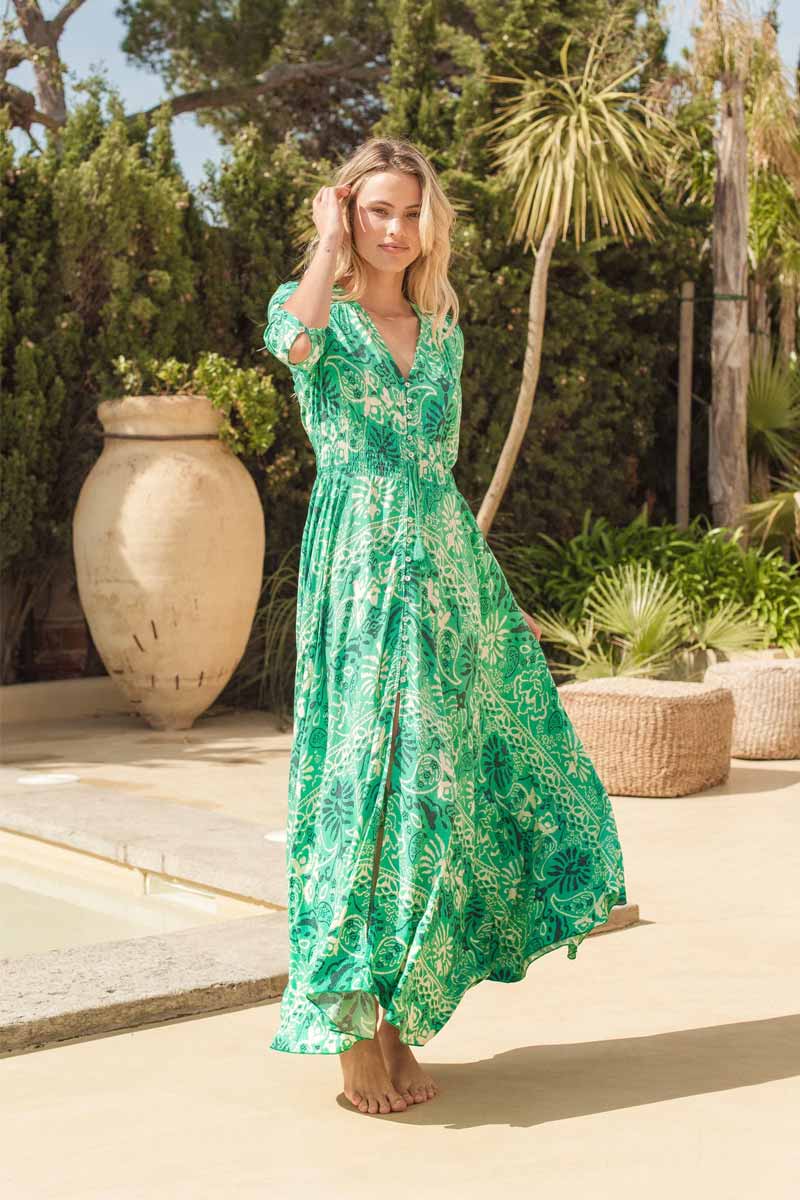 Dress Beauty Jade Print Indiana Maxi - Jaase