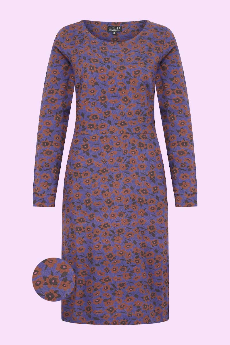 Dress Pockets Flowerbed Blue - Zilch