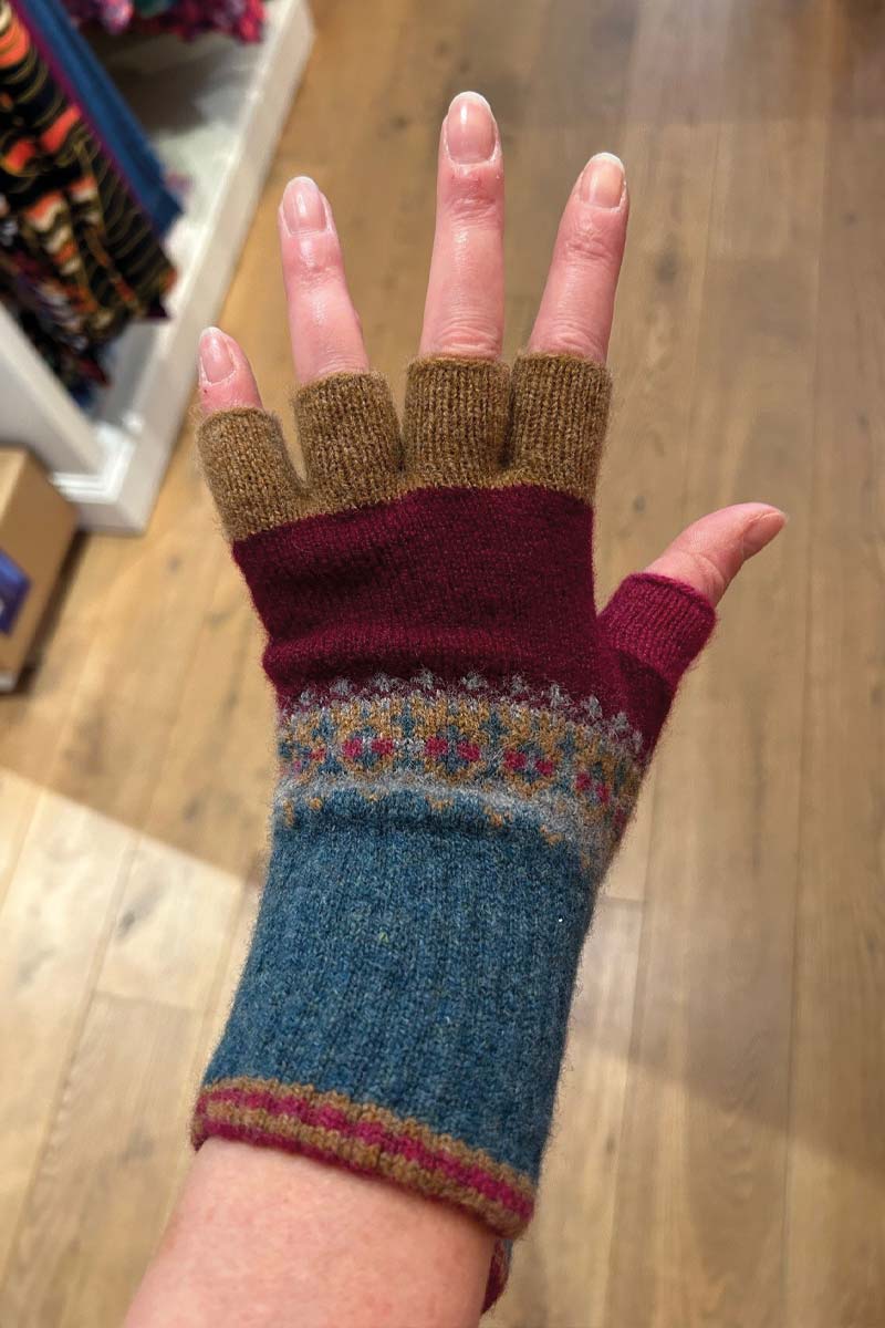 Alloa Fingerless Gloves Velvet - Eribé