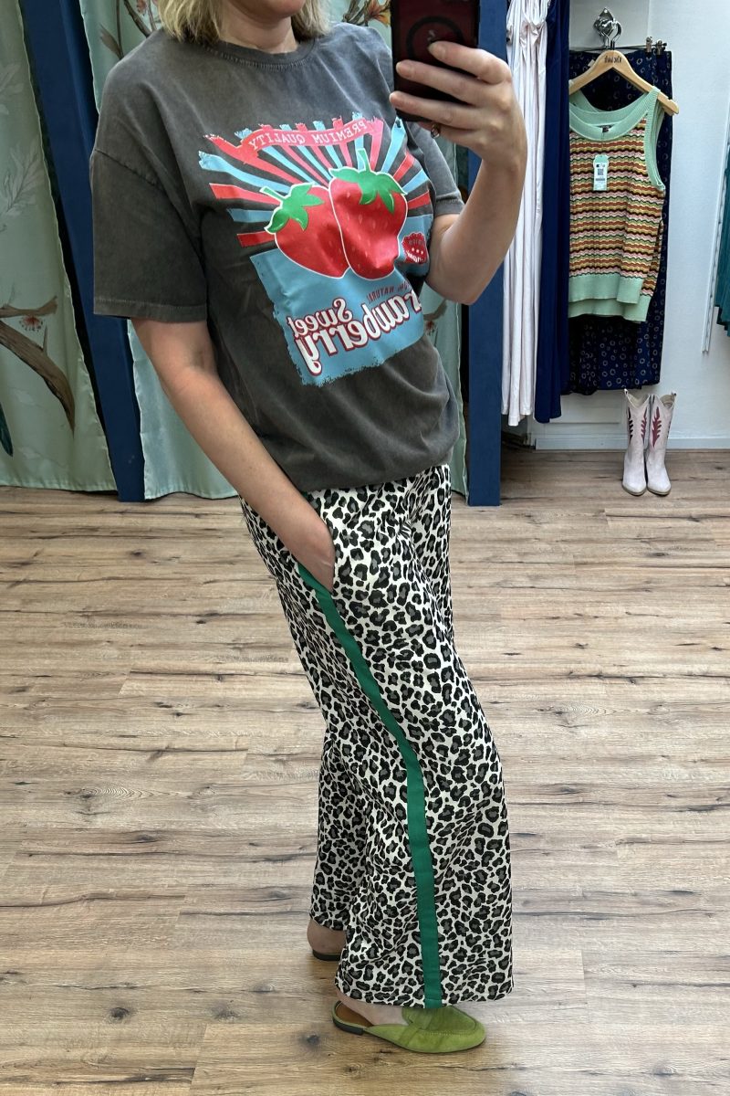 Pants Panther Stripe - Turquoise by Daan