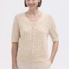 Cardigan Short Sleeve Openwork Jacket Mid Stone Nice Things 3