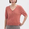 Short Sleeve Openwork Jacket Powder Pink Nice Things 2