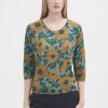 Sweater Camelia Print Sage Green Nice Things