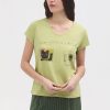 T Shirt Good Luck Letter Light Green Nice Things 2