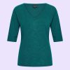 Top V Neck Emerald Zilch