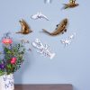 Wanddecoratie Libelle Set van 3 Heinen Delfts Blauw 2