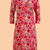 Chrissy Cross Dress 3 4 Sleeve Wild Bouquet LaLamour 1