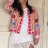 Jacket Cotton Embroidery Soft Pink ToutVintage 3