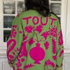 Jacket Suzani Embroidery Cotton Green ToutVintage 2