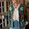 Jacket Suzani Embroidery Cotton LOVE Green ToutVintage 1