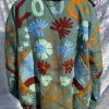 Jacket Suzani Embroidery Cotton LOVE Green ToutVintage 2
