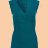 Monroe Top Rib Petrol Blue LaLamour 1