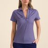 Suzy Top Short Sleeve Small Blue Flower LaLamour 3