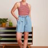 Elvira Camisole Surf Stripe Fire Red King Louie 1