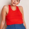 Elvira Camisole Uni Rib Spicy Orang King Louie 1