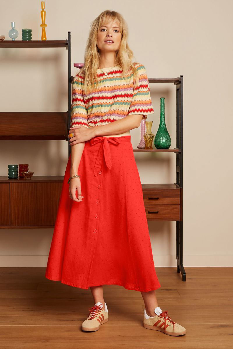 Judy Midi Skirt Verano Fire Red - King Louie