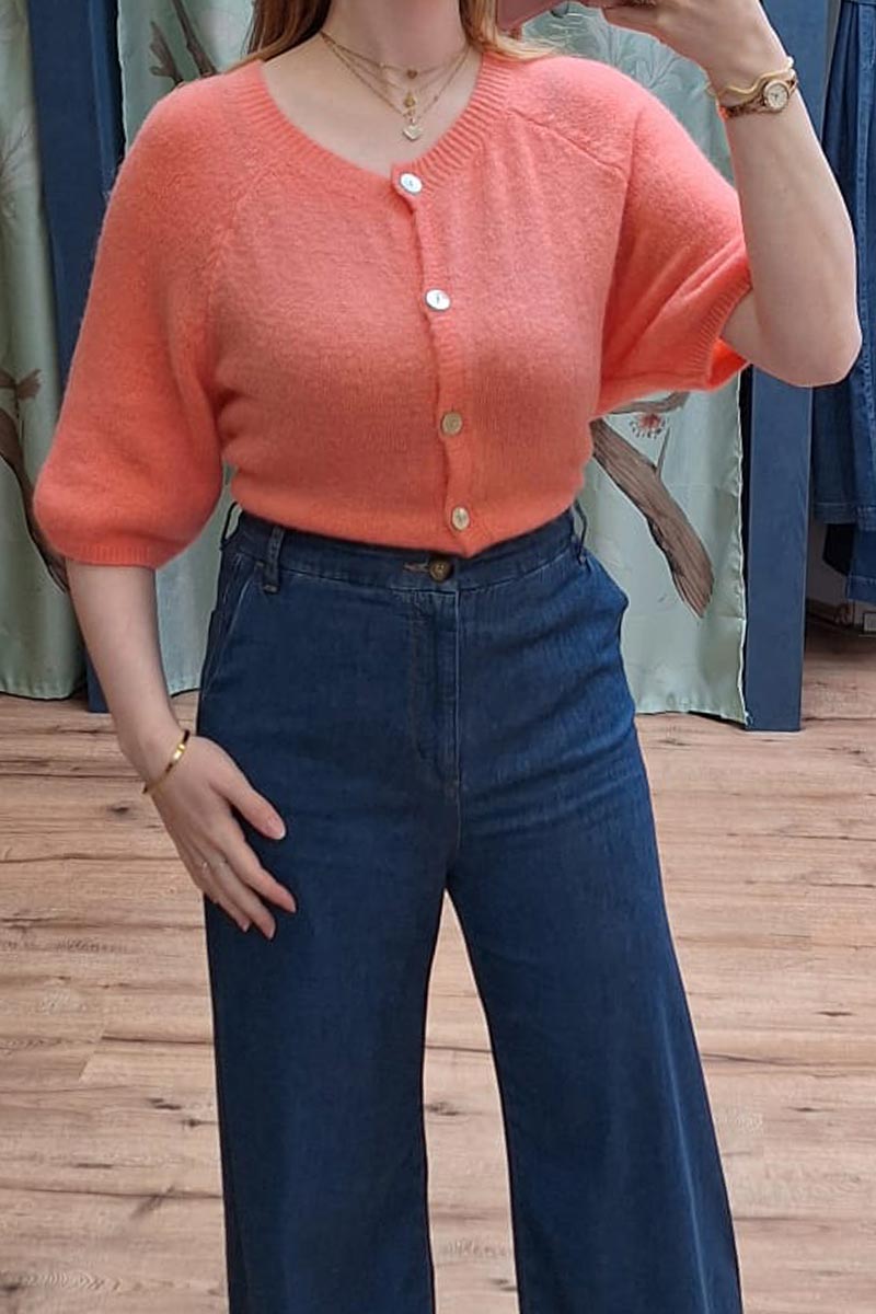 Cardigan Summer Orange Onesize