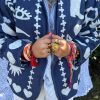 Jacket Blue Embroidery Cotton DREAM ToutVintage 1