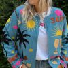 Jacket Cotton Blue Cin Cin ToutVintage