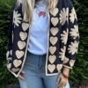 Jacket Cotton Hearts Panter Black ToutVintage 2