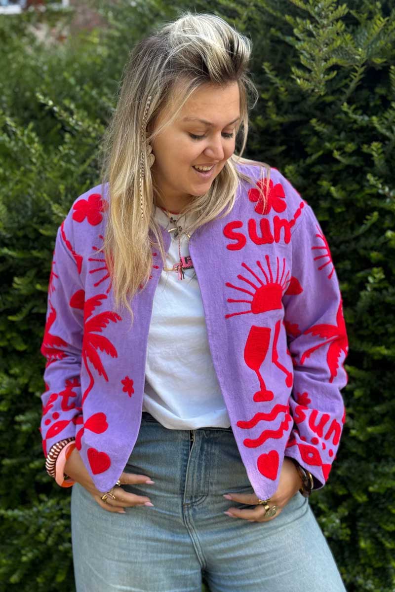 Jacket Cotton Purple Cin Cin ToutVintage 1