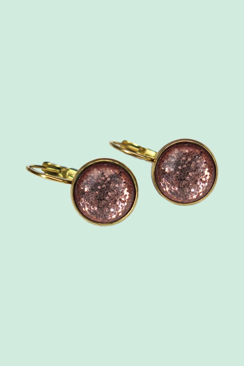 Oorbel Dots Rosette Glitter GP - Urban Hippies