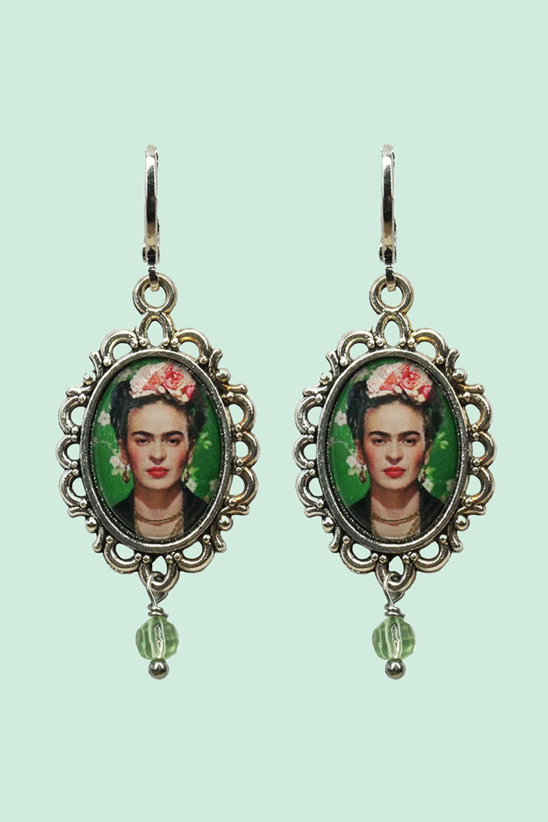 Oorbel Frida Silver/Green - Urban Hippies