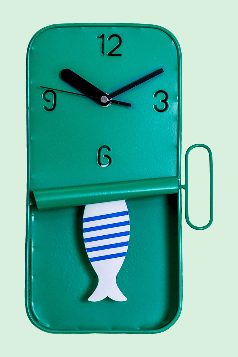 Wandklok - Tafelklok - Sardine Mintgroen