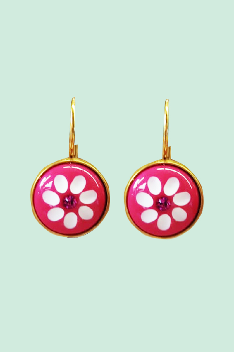 Oorbel Daisy Pink SP - Urban Hippies