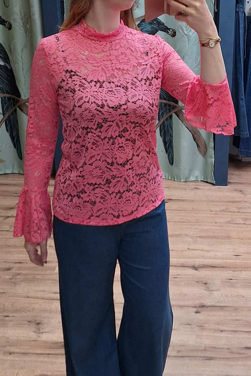 Top Summer Lace Pink