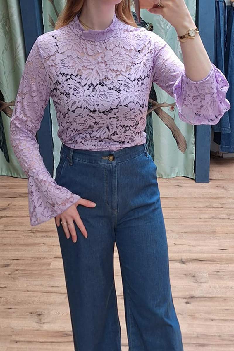 Top Summer Lace Purple