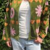 Jacket Velvet Embroidery Olive Green ToutVintage