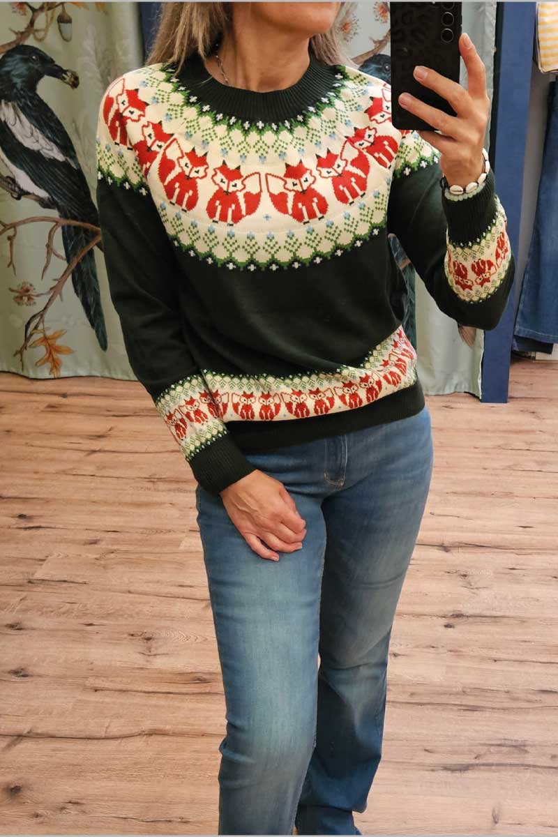 Fox Fairisle Sweater - Pretty Vacant